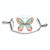 Respect and Protect Butterfly Adult Face Mask - 7" - White and Blue - IMAGE 1