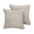 Set of 2 Cast Silver Gray Corded Decorative Square Pillows, 18" - IMAGE 1