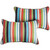 Set of 2 Sunbrella Confetti Stripes Corded Rectangular Indoor/Outdoor Lumbar Throw Pillows, 20" - IMAGE 1