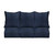 25" Indigo Blue Textured Stripe Sunbrella Deep Seating Pillow and Sofa Chair Cushion - IMAGE 1