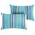 Set of 2 Sunbrella Dolce Oasis Blue Stripes Rectangular Indoor/Outdoor Lumbar Throw Pillows, 20" - IMAGE 1