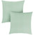 Set of 2 Spa Blue Green Decorative Square Pillows, 20" - IMAGE 1
