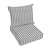 22.50" Navy Blue and White Stripe Sunbrella Indoor and Outdoor Single Deep Seating Cushion - IMAGE 1