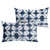 Set of 2 16" x 26" Indigo Blue and White Geometric Sunbrella Indoor and Outdoor Lumbar Pillows - IMAGE 1