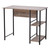 35.75" Black and Brown Industrial Style Rustic Finished Computer Desk with Side Storage - IMAGE 1