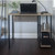 35.75" Black and Brown Industrial Style Rustic Finished Computer Desk with Side Storage - IMAGE 3