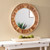 32" Brown and Beige Contemporary Wooden Framed Round Wall Mirror - IMAGE 3