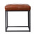 18.5" Brown and Gray Modern Style Square Upholstered Ottoman - IMAGE 1
