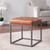 18.5" Brown and Gray Modern Style Square Upholstered Ottoman - IMAGE 3