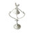 Rooster Cast Iron Table Bell - 17.5" - Antique White - IMAGE 1
