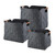 Set of 3 Charcoal Gray Square Multi-Purpose Felt Storage and Décor Basket 14" - IMAGE 1