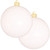 2ct White Shatterproof Christmas Ball Ornaments 6" (150mm) - IMAGE 1