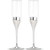 Set of 2 White and Silver-Plated Gift Collections True Love Toasting Flute, 10.5" - IMAGE 1