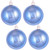 4ct Polar Blue Shatterproof Christmas Ball Ornaments 4" (100mm) - IMAGE 1