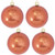 4ct Two Cents Orange Shatterproof Christmas Ball Ornaments 4" (100mm) - IMAGE 1