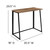 35.5" Wood Brown and Black Rectangular Rustic Natural Home Office Folding Computer Desk - IMAGE 2