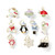Set of 10 Colorful With Gold-Plated Lining Stylish Joyful Christmas Ornament 4.50" - IMAGE 1