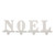 4-Piece White Wooden Noel Christmas Stocking Holder Set, 6" - IMAGE 1