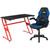 2-Piece Blue Contemporary Gaming Desk and Racing Chair Set with Cup Holder 51.5" - IMAGE 1