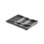 Black and Charcoal Gray Alpaca Solid Striped Throw Blanket 47" x 71" - IMAGE 1