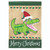 Merry Christmas Alligator Double Applique Outdoor Garden Flag 18" x 13" - IMAGE 1