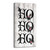Black and Beige 'Ho Ho Ho' Christmas Canvas Wall Art Decor 24" x 12" - IMAGE 1