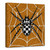 Black and White Glamoween Spider I Square Canvas Halloween Wall Art Decor 12" x 12" - IMAGE 1