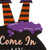 32" Black and Orange Halloween Witch Functional Yard Stake or Standing or Hanging Decor - IMAGE 2