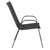 Set of 4 Black Contemporary Outdoor Furniture Patio Stack Chair Set 36" - IMAGE 3