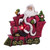 9" Red and Green Lighted Traditional Santa with Train Christmas Tabletop Figurine - IMAGE 1