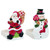 Set of 2 Multicolor Christmas 1955 Snowman with Santa Soap Caddy Decors 7" - IMAGE 1