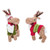 Set of 2 Red and Beige Holiday Moose Christmas Figurines 11" - IMAGE 1