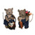 Set of 2 Mouse Family with Berries and Basket Thanksgiving Figurines 9" - IMAGE 1