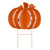 29.5" Orange and Black 'Welcome' Pumpkin Yard Stake Thanksgiving Sign Decor