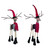 Set of 2 Plush Herringbone Reindeer Christmas Figurines 12" - IMAGE 1