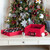 14" x 20" Rose Red Two Tray Christmas Ornament Storage Box