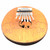 6" Brown and Silver Kalimba with Hand-Carved Elephant Design - IMAGE 1