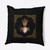 20" Black and Yellow Psychic Square Throw Pillow - Down Alternative Filler - IMAGE 1
