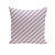 18" x 18" Purple and White Diagonal Striped Square Throw Pillow - IMAGE 1