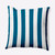 26" x 26" Blue and White Rugby Stripe Throw Pillow - IMAGE 1
