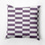 16" x 16" Purple and White Rectangle Check Throw Pillow - IMAGE 1