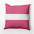 26" x 26" Pink and White Sandwich Stripe Throw Pillow - IMAGE 1