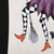 26" x 26" Black and White Fly Away Witch Halloween Throw Pillow - IMAGE 3