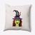 16" x 16" Ivory and Green Witches Hat Halloween Throw Pillow - IMAGE 1