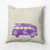 18" x 18" Purple and White Beach Drive Throw Pillow - IMAGE 1