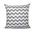 20" x 20" Gray and White Chevron Stripe Throw Pillow - IMAGE 1