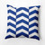 18" x 18" Blue and White Chevron Offset Throw Pillow - IMAGE 1