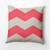 20" x 20" Pink and Gray Bold Chevron Stripe Throw Pillow - IMAGE 1