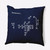 26" x 26" Blue and White Half Back Dive Square Throw Pillow - IMAGE 1