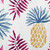 26" x 26" Purple and White Pineapple and Spike Throw Pillow - IMAGE 3